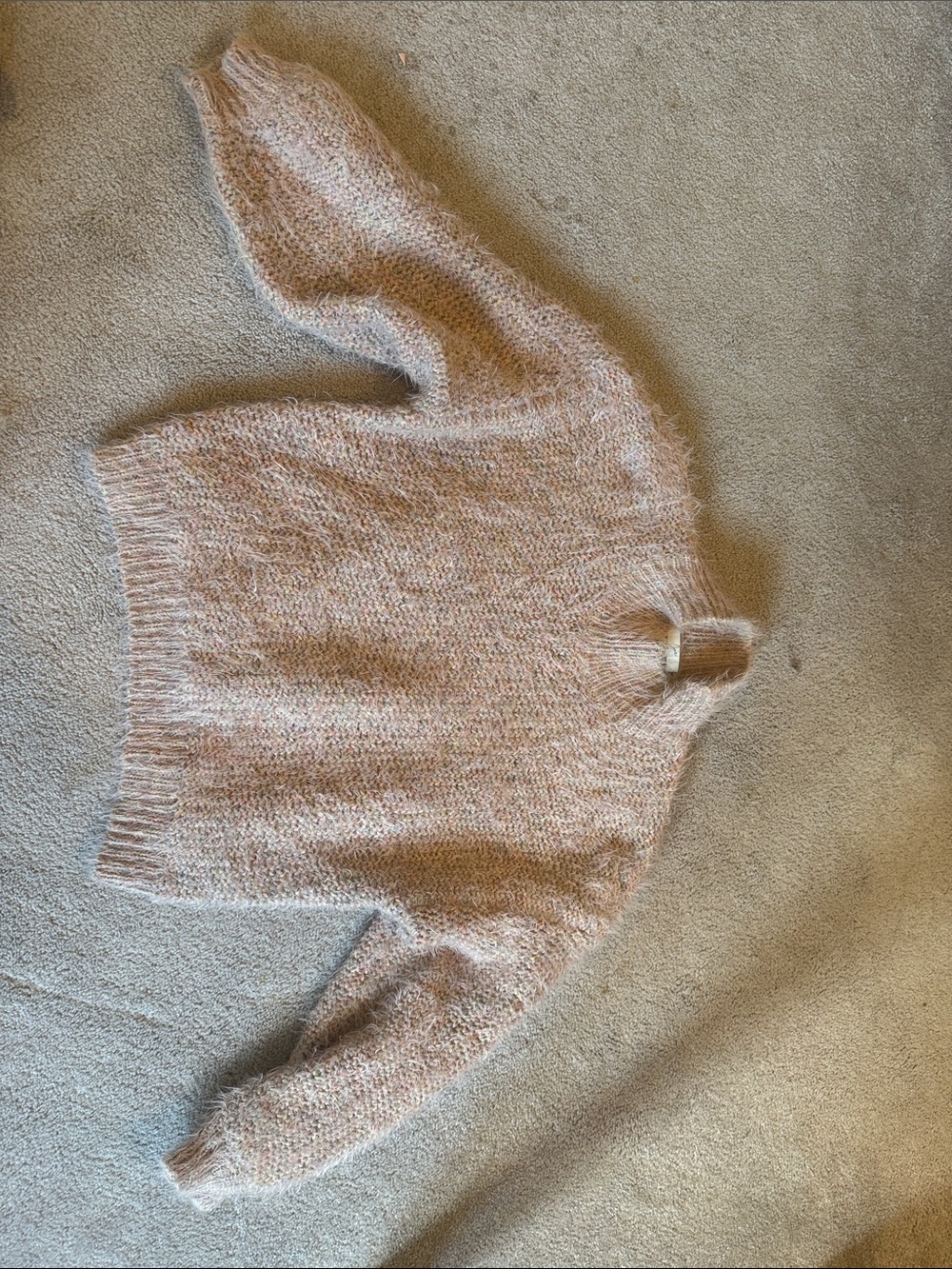 Joie Pink Heathered mock Neck Sweater